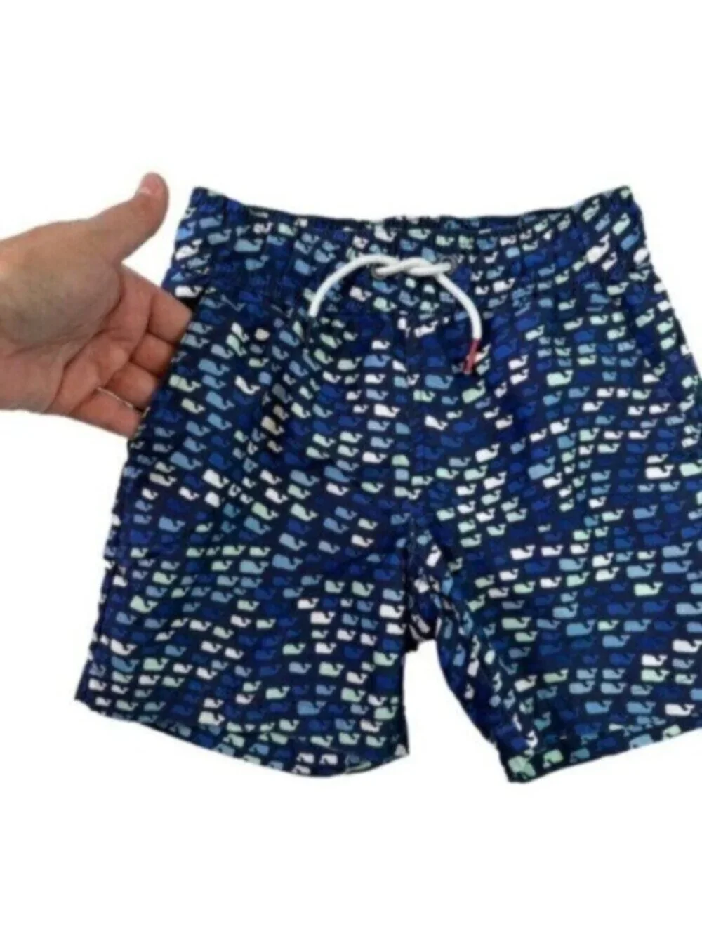Vineyard Vines | Blue Whale Print Boy's Swim Trunk Size XS